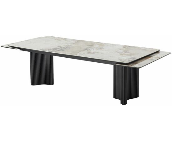 Стол АДАЖИО 240 (320) см PANDORA, керамика / Черный каркас М-City, изображение 9 | Интернет магазин мебели и декора LifeDekor