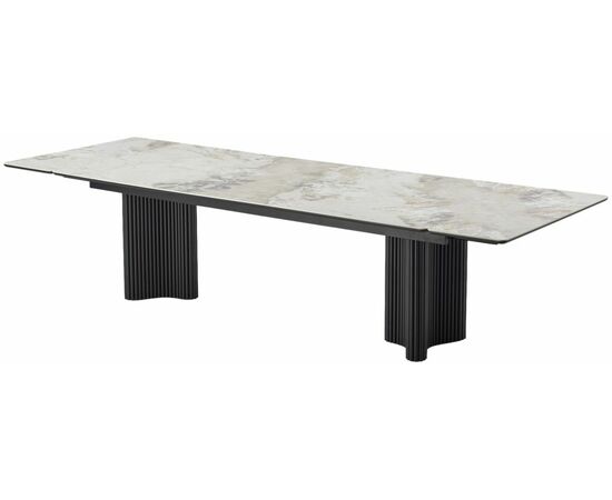 Стол АДАЖИО 240 (320) см PANDORA, керамика / Черный каркас М-City, изображение 3 | Интернет магазин мебели и декора LifeDekor