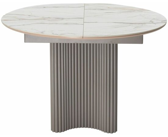 Стол АДАЖИО 115 КРУГЛЫЙ GILT WHITE, керамика / Латте каркас М-City, изображение 6 | Интернет магазин мебели и декора LifeDekor