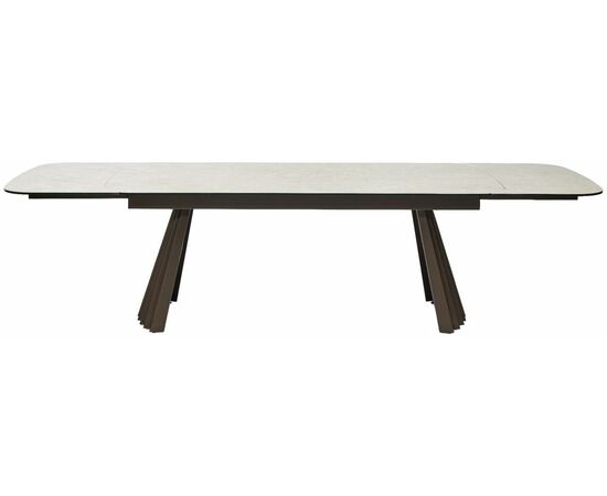 Стол ASTRID 200 TL-102 Бежевый мрамор, испанская керамика / Сланцево-золотистый каркас, ®DISAUR, изображение 14 | Интернет магазин мебели и декора LifeDekor