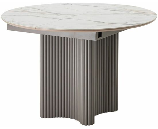 Стол АДАЖИО 115 КРУГЛЫЙ GILT WHITE, керамика / Латте каркас М-City, изображение 10 | Интернет магазин мебели и декора LifeDekor