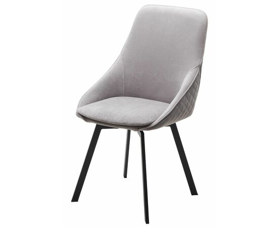 Стул CASA, цвет B22 Серый, велюр / черный каркас, поворот.360 град. М-City | Интернет магазин мебели и декора LifeDekor