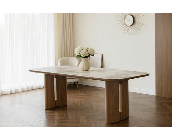 Стол BARK 180 цвет CA035, керамика / Орех, ®DISAUR | Интернет магазин мебели и декора LifeDekor