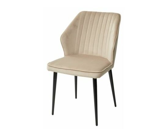 Стул SEATTLE-V БЕЖЕВЫЙ #5, велюр / черный каркас М-City | Интернет магазин мебели и декора LifeDekor