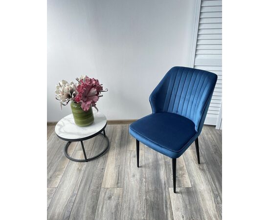 Стул SEATTLE-V СИНИЙ #29, велюр / черный каркас М-City, изображение 3 | Интернет магазин мебели и декора LifeDekor