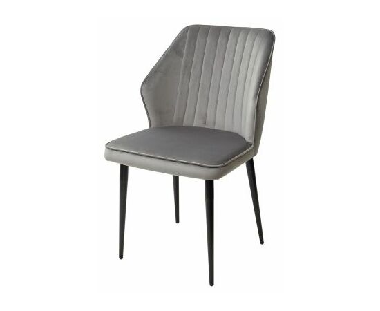 Стул SEATTLE-V СВЕТЛО-СЕРЫЙ #26, велюр / черный каркас М-City | Интернет магазин мебели и декора LifeDekor
