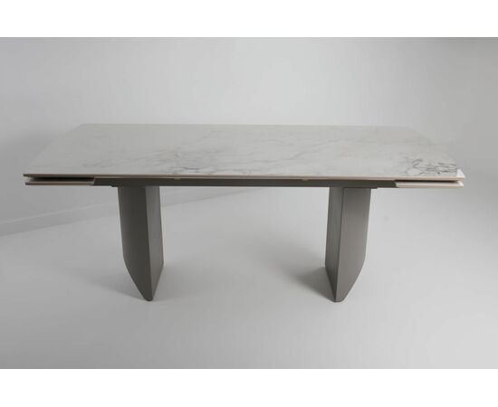 Стол ПУАНТО 200  BRECHA CREMA ELEGANCE, керамика / Латте каркас М-City, изображение 4 | Интернет магазин мебели и декора LifeDekor