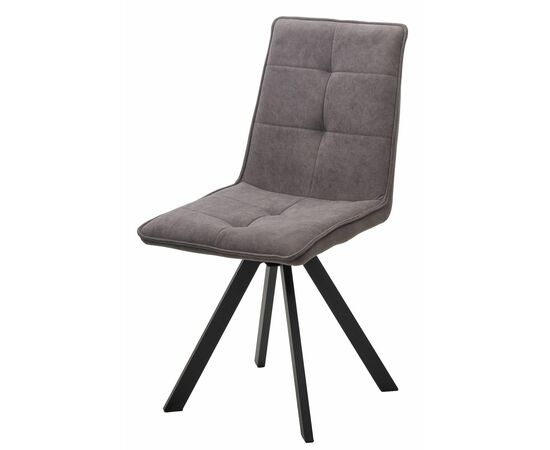 Стул BRONX, цвет B28 Темно-серый, велюр / черный каркас, поворот.360 град. М-City | Интернет магазин мебели и декора LifeDekor