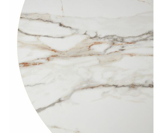 Стол АДАЖИО 115 КРУГЛЫЙ GILT WHITE, керамика / Латте каркас М-City, изображение 8 | Интернет магазин мебели и декора LifeDekor