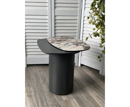 Стол кофейный ARVID TL-312 испанская керамика на стекле/ МДФ окраш. / темно-серый МДФ каркас ®DISAUR, изображение 2 | Интернет магазин мебели и декора LifeDekor