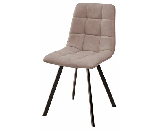 Стул CHILLI SQUARE RU-09 серо-бежевый винтаж, PU / черный каркас М-City | Интернет магазин мебели и декора LifeDekor