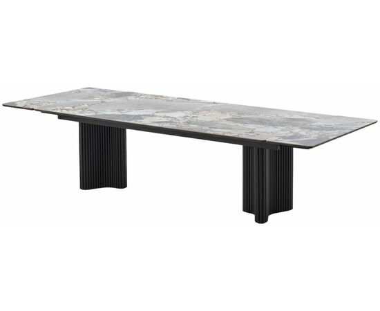 Стол АДАЖИО 240 (320) см MINERAL STONE NATURAL, керамика / Черный каркас М-City, изображение 12 | Интернет магазин мебели и декора LifeDekor