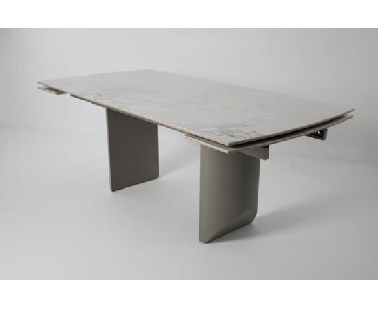 Стол ПУАНТО 200  BRECHA CREMA ELEGANCE, керамика / Латте каркас М-City, изображение 3 | Интернет магазин мебели и декора LifeDekor