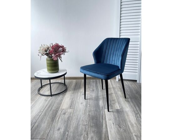 Стул SEATTLE-V СИНИЙ #29, велюр / черный каркас М-City, изображение 2 | Интернет магазин мебели и декора LifeDekor