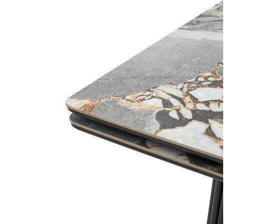Стол АДАЖИО 240 (320) см MINERAL STONE NATURAL, керамика / Черный каркас М-City, изображение 8 | Интернет магазин мебели и декора LifeDekor
