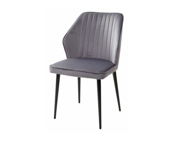 Стул SEATTLE-V СЕРЫЙ #27, велюр / черный каркас М-City | Интернет магазин мебели и декора LifeDekor