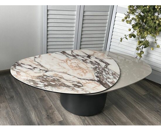 Стол кофейный NIKLAS TL-312 испанская керамика, стекло / МДФ окраш. /темно-серый МДФ каркас ®DISAUR, изображение 5 | Интернет магазин мебели и декора LifeDekor