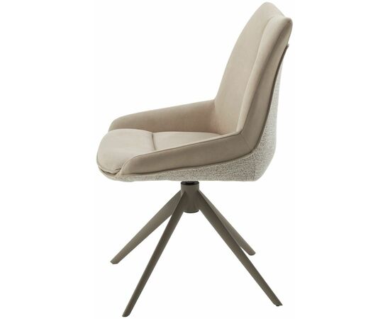Стул OSKAR 360 град. поворот. RIELY-111 / PRESENT-120 Кремовый / Латте каркас, ®DISAUR, изображение 3 | Интернет магазин мебели и декора LifeDekor