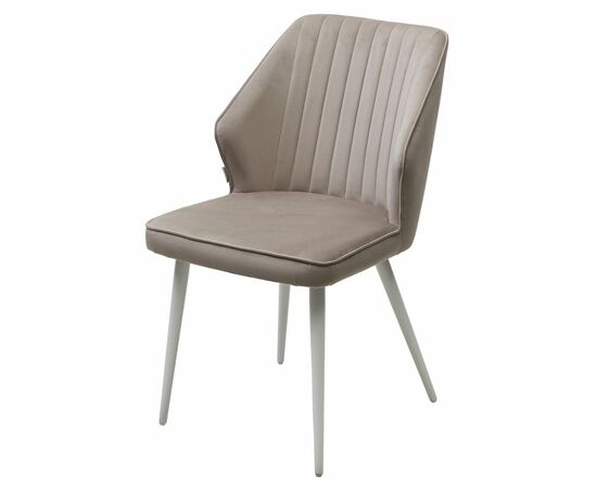 Стул SEATTLE-V ЛАТТЕ #25, велюр / белый каркас М-City | Интернет магазин мебели и декора LifeDekor