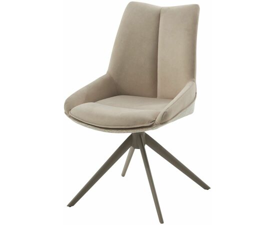 Стул OSKAR 360 град. поворот. RIELY-111 / PRESENT-120 Кремовый / Латте каркас, ®DISAUR | Интернет магазин мебели и декора LifeDekor