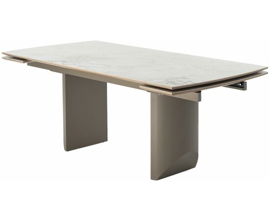 Стол ПУАНТО 200  BRECHA CREMA ELEGANCE, керамика / Латте каркас М-City | Интернет магазин мебели и декора LifeDekor