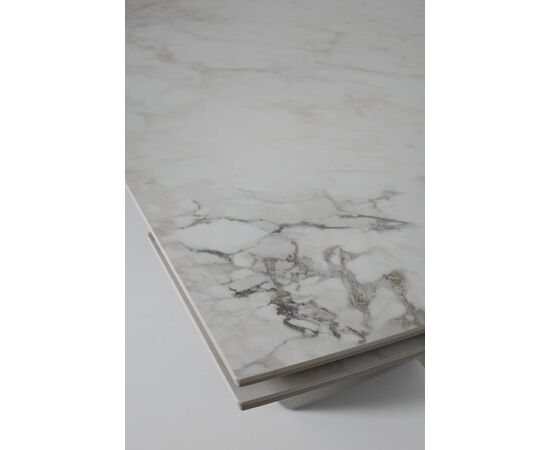 Стол ПУАНТО 200  BRECHA CREMA ELEGANCE, керамика / Латте каркас М-City, изображение 5 | Интернет магазин мебели и декора LifeDekor