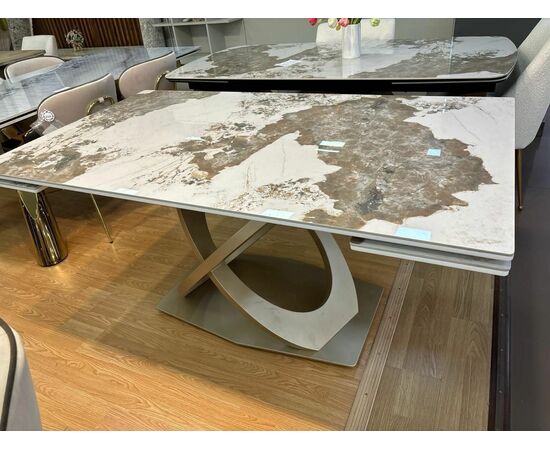 Стол DikLine EKE160 керамика К32 глянец, опоры золото (3 уп.), изображение 3 | Интернет магазин мебели и декора LifeDekor