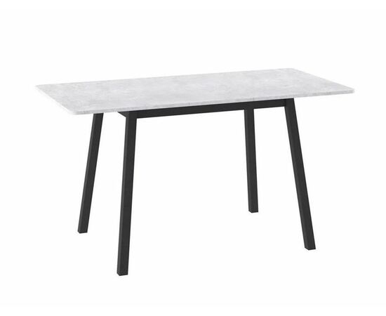 Cтол раздвижной со стеклом ТИРК RADIAL-94 (Серый сланец/черный) 94(126)х64, изображение 2 | Интернет магазин мебели и декора LifeDekor