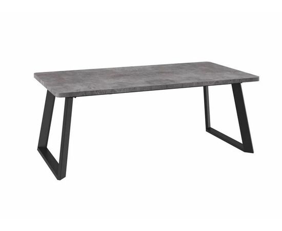 Cтол раздвижной со стеклом Loft Lux Radial-200 (Дымчатая керамика/черный) 200(290)х105 | Интернет магазин мебели и декора LifeDekor