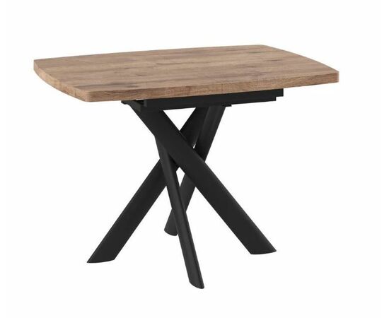 Стол LEONEL-110 (110/145 х 80 / дуб велингтон / черный) | Интернет магазин мебели и декора LifeDekor