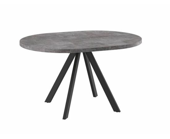 Стол круглый раздвижной Trio (RONDO) -100 (ДЫМЧАТАЯ КЕРАМИКА/ЧЕРНЫЙ), изображение 2 | Интернет магазин мебели и декора LifeDekor