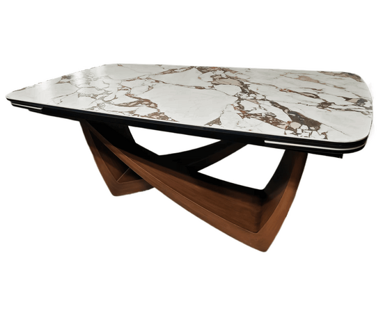 Стол DikLine EKO205 керамика К34 глянец, опоры орех (2 уп.) | Интернет магазин мебели и декора LifeDekor