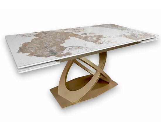 Стол DikLine EKE160 керамика К32 глянец, опоры золото (3 уп.) | Интернет магазин мебели и декора LifeDekor