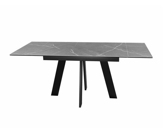 Стол DikLine SKM110 Керамика Серый мрамор/опоры черные, изображение 4 | Интернет магазин мебели и декора LifeDekor