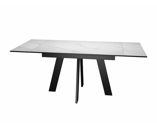 Стол DikLine SKM110 Керамика Белый мрамор/опоры черные, изображение 3 | Интернет магазин мебели и декора LifeDekor