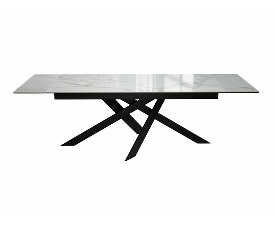 Стол DikLine EKX180, Керамика Белый глянец (К8/2), опоры черные (2 уп.), изображение 3 | Интернет магазин мебели и декора LifeDekor