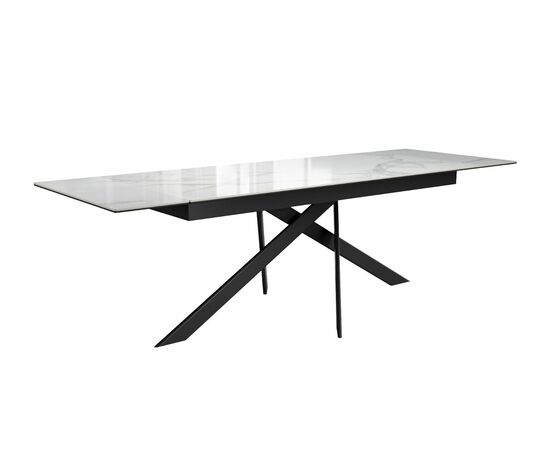 Стол DikLine EKX180, Керамика Белый глянец (К8/2), опоры черные (2 уп.), изображение 2 | Интернет магазин мебели и декора LifeDekor