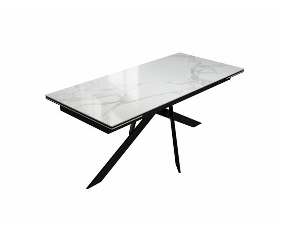 Стол DikLine EKX180, Керамика Белый глянец (К8/2), опоры черные (2 уп.), изображение 7 | Интернет магазин мебели и декора LifeDekor