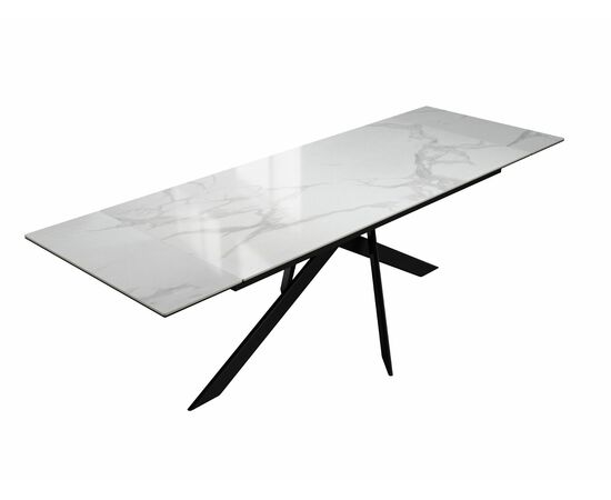 Стол DikLine EKX180, Керамика Белый глянец (К8/2), опоры черные (2 уп.), изображение 8 | Интернет магазин мебели и декора LifeDekor