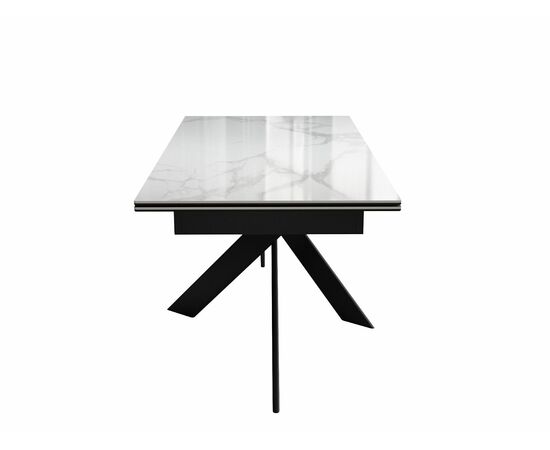 Стол DikLine EKX180, Керамика Белый глянец (К8/2), опоры черные (2 уп.), изображение 5 | Интернет магазин мебели и декора LifeDekor