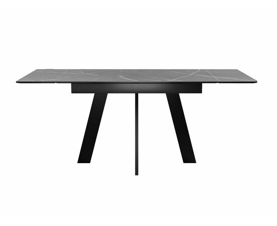 Стол DikLine SKM110 Керамика Серый мрамор/опоры черные, изображение 2 | Интернет магазин мебели и декора LifeDekor