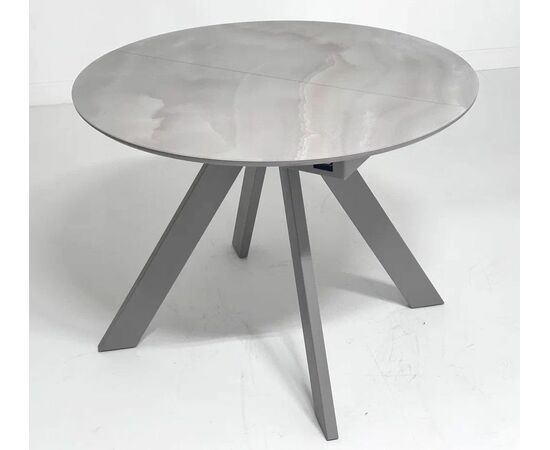 Стол БОНЖУР 100 ОНИКС БЕЖЕВЫЙ, стекло / ЛАТТЕ каркас М-City | Интернет магазин мебели и декора LifeDekor