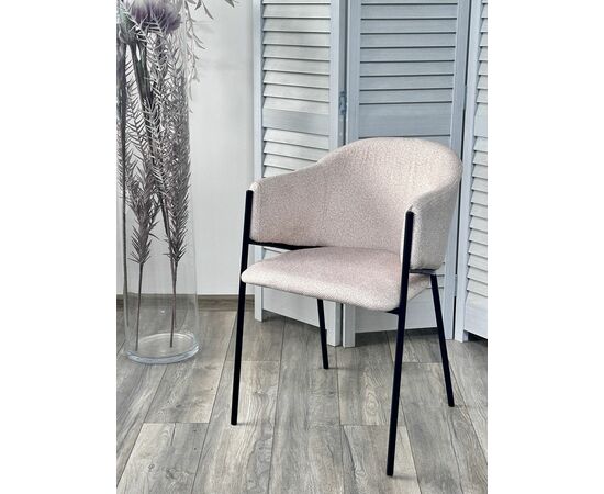 Стул ДИЛЛ, цвет  Lana 13 бежевый, ткань / черный каркас М-City | Интернет магазин мебели и декора LifeDekor