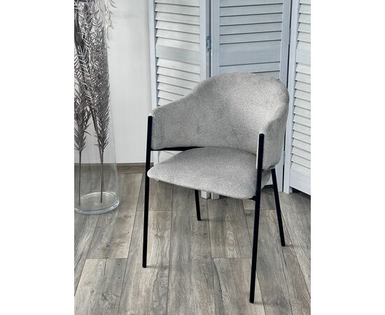 Стул ДИЛЛ, цвет  Lana 80 серый, ткань / черный каркас М-City, изображение 3 | Интернет магазин мебели и декора LifeDekor