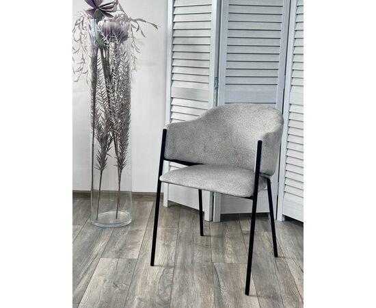 Стул ДИЛЛ, цвет  Lana 80 серый, ткань / черный каркас М-City, изображение 4 | Интернет магазин мебели и декора LifeDekor