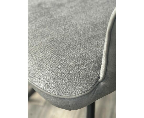 Стул НОРМАН 360 град., цвет BELLA-13/CYPRUS-10 серый, шенилл/замша / черный каркас М-City, изображение 3 | Интернет магазин мебели и декора LifeDekor