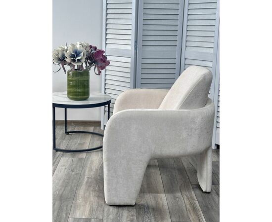 Кресло CUBE AT5139-09 Св. бежевый, ткань/каркас металл в тканевой обивке AT5139-09 ®DISAUR, изображение 3 | Интернет магазин мебели и декора LifeDekor