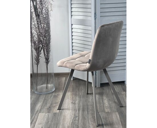 Стул CHILLI SQUARE G062-13 кварцевый, велюр/ латте каркас М-City, изображение 5 | Интернет магазин мебели и декора LifeDekor