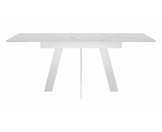 Стол DikLine SKM110 Керамика Белый мрамор/опоры белые, изображение 2 | Интернет магазин мебели и декора LifeDekor