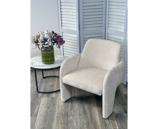 Кресло CUBE AT5139-09 Св. бежевый, ткань/каркас металл в тканевой обивке AT5139-09 ®DISAUR | Интернет магазин мебели и декора LifeDekor